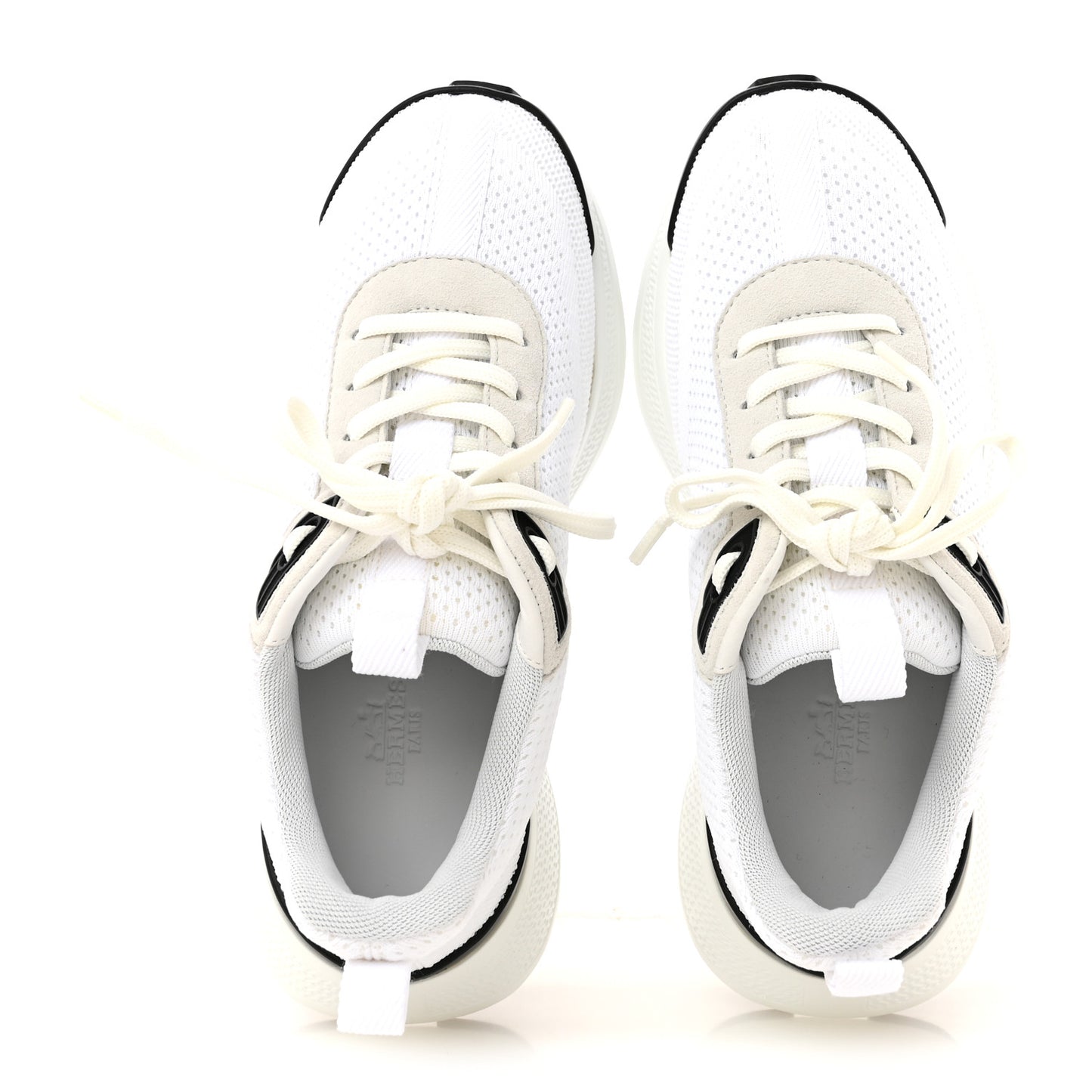 Technical Knit Suede Heros Sneakers 36 White