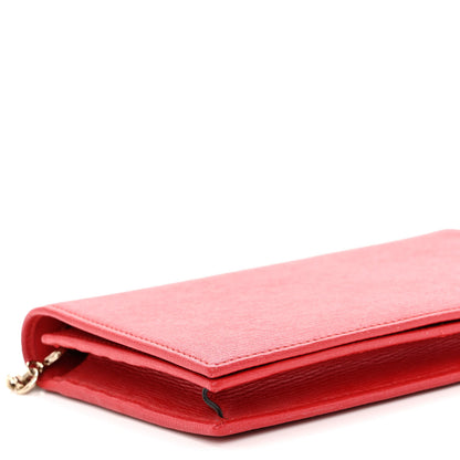 Gucci Dollar Calfskin Medium Betty Chain Wallet Red 8 of 9