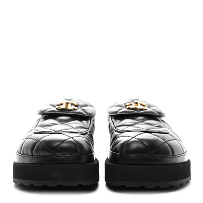 Chanel Lambskin Quilted CC Turnlock Mules 36 Black 2 of 8