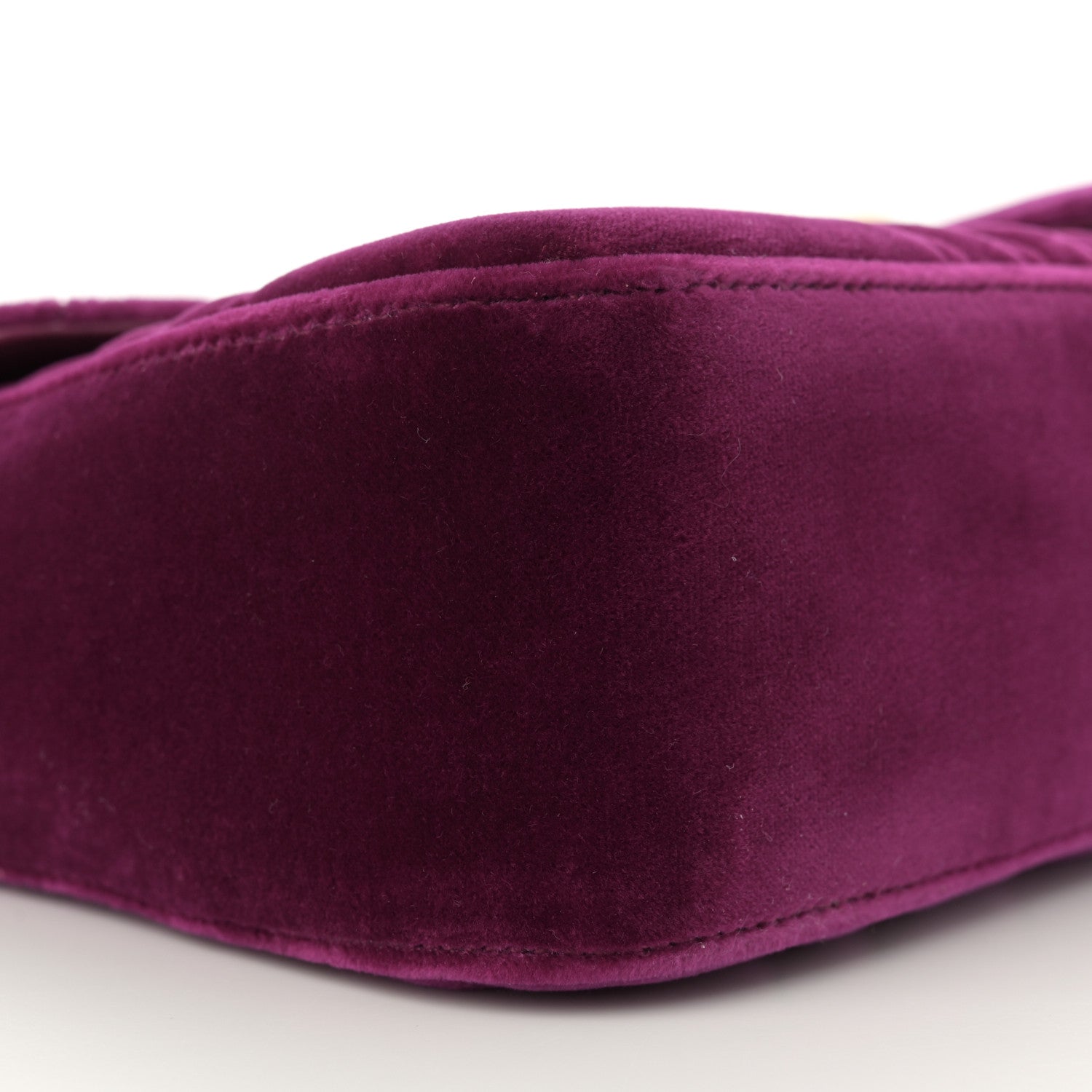 Gucci Velvet Matelasse Medium GG Marmont Shoulder Bag Fuchsia Violet Cyclamen 9 of 10