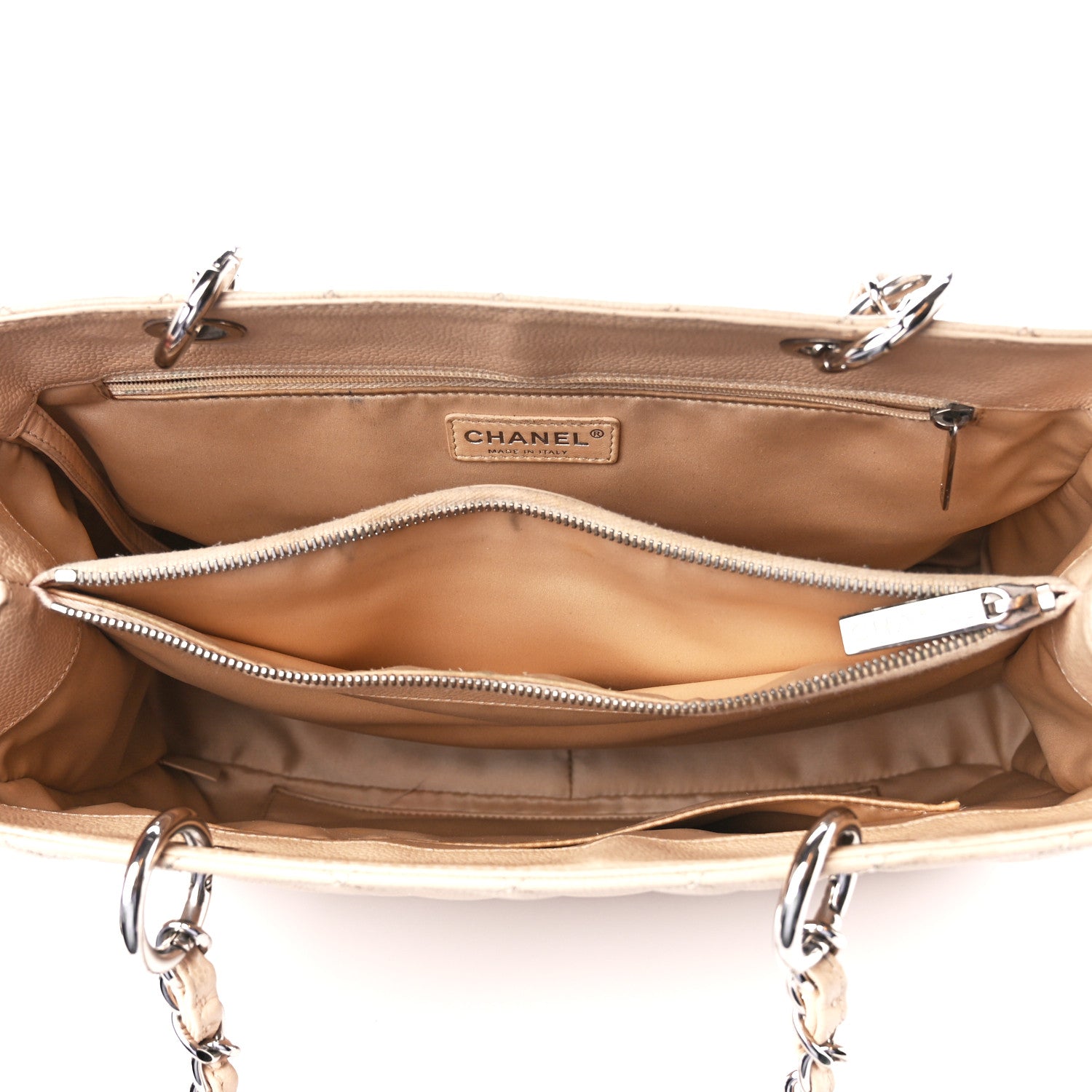 Chanel Caviar Quilted Grand Shopping Tote GST Beige Clair 5 of 14