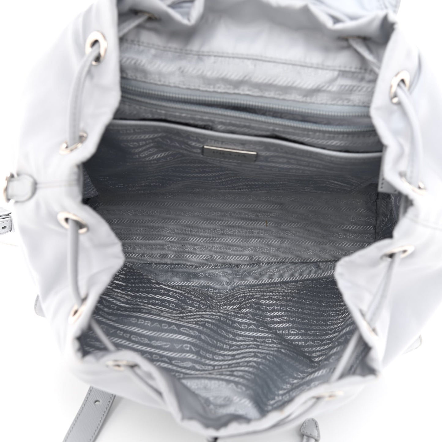 Tessuto Nylon Vela Small Backpack Light Grey