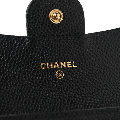 Chanel Caviar Quilted Flap Card Holder Wallet Black 6 of 9