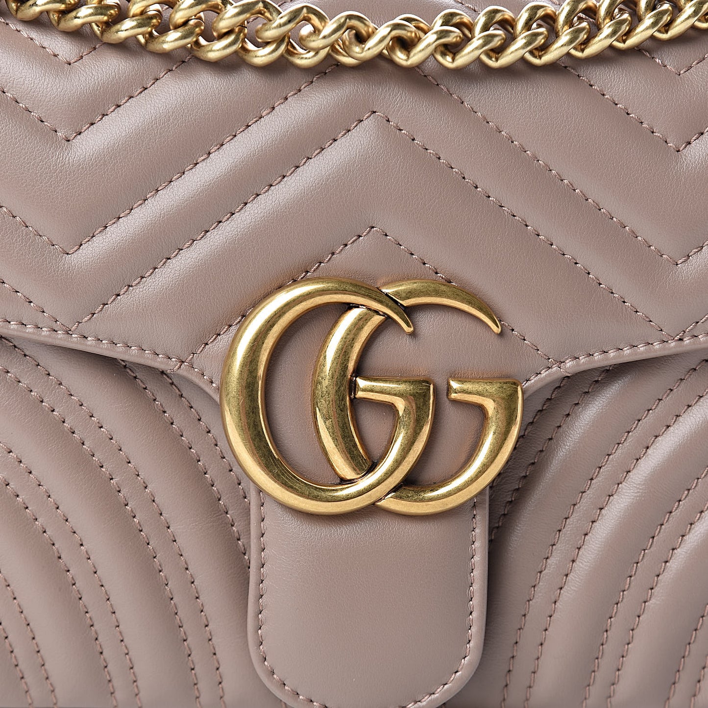 Calfskin Matelasse Small GG Marmont Shoulder Bag Porcelain Rose