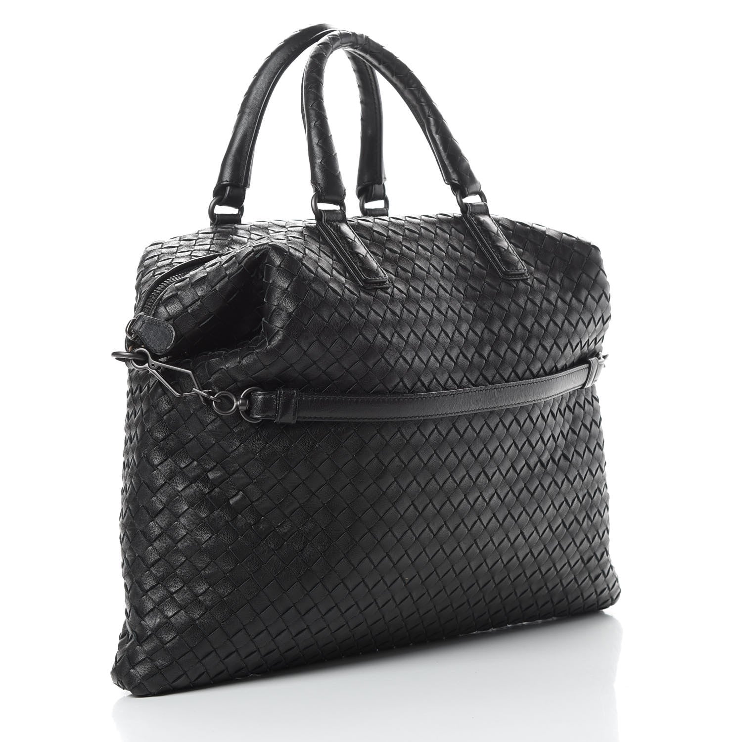 Bottega Veneta Nappa Intrecciato Medium Convertible Tote Black 3 of 12