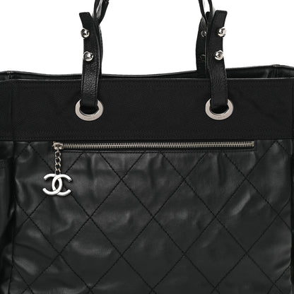 Chanel Coated Canvas Large Paris Biarritz Tote Black 8 of 14