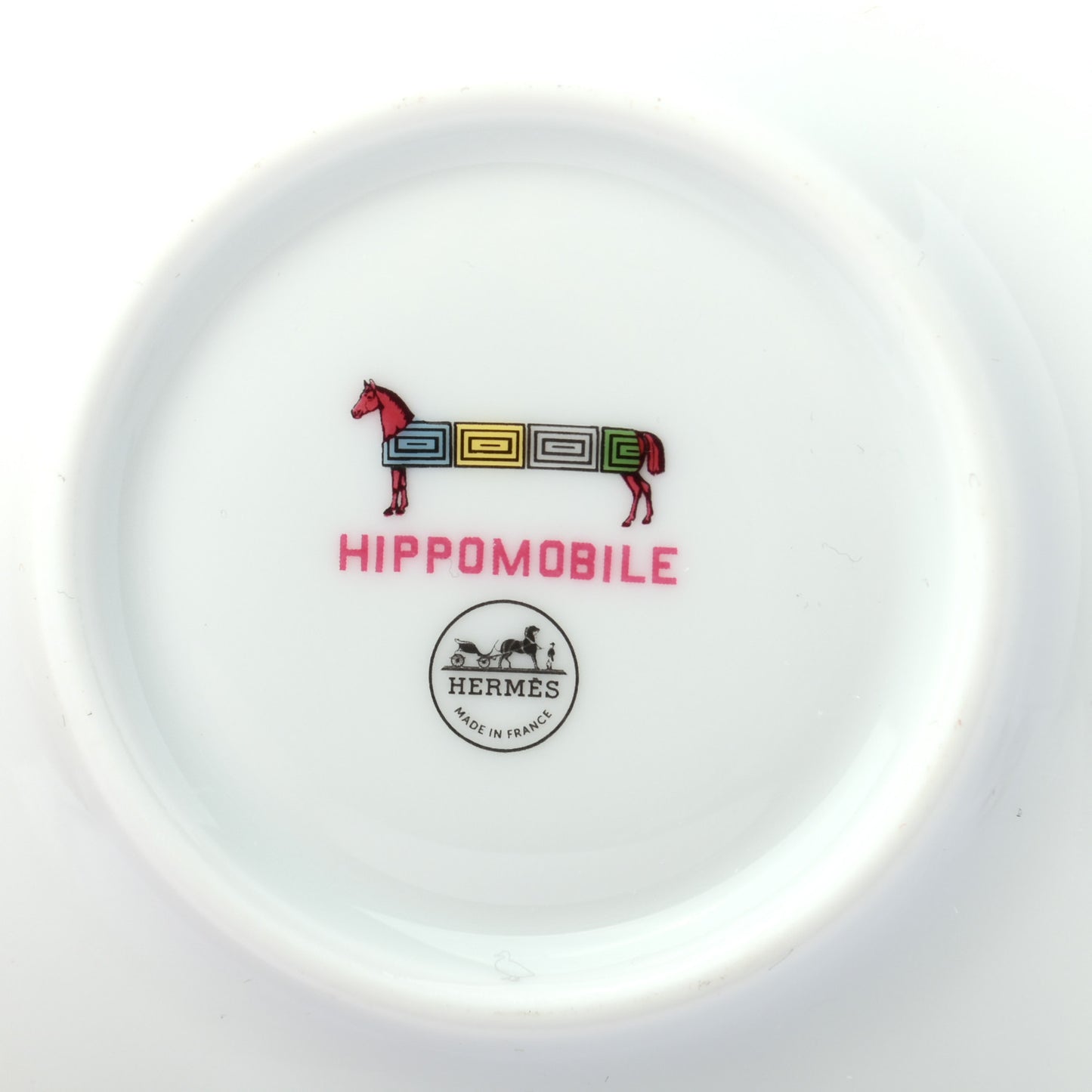 Porcelain Hippomobile Tea Cup and Saucer Set of 2