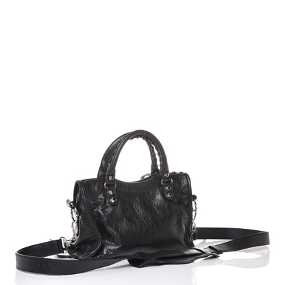 Balenciaga Agneau Classic Silver Hardware Mini City Black 3 of 10