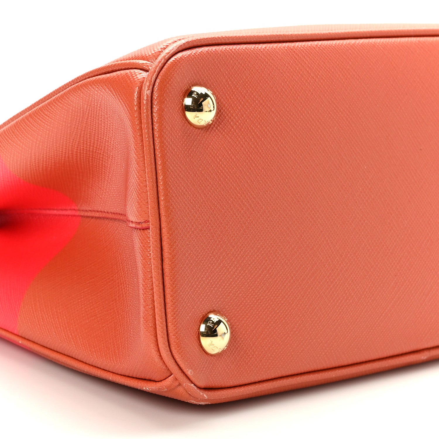 Prada X ALEX DA CORTE Saffiano Special Edition Small Galleria Double Zip Tote Rame Fragola 9 of 10
