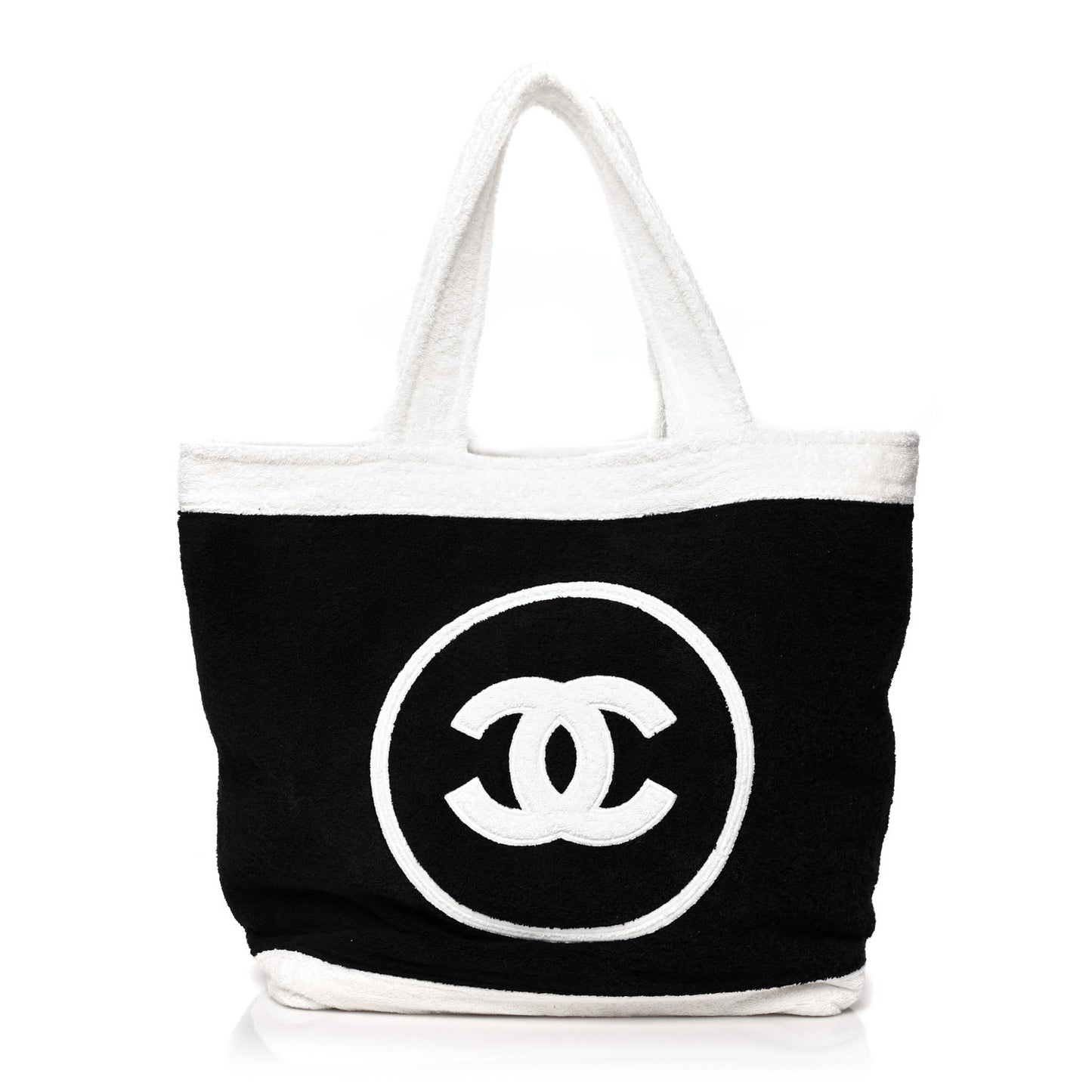 Terry Cotton CC Beach Tote Towel Set Black White