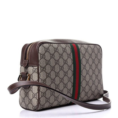Gucci GG Supreme Monogram Web Small Ophidia Shoulder Bag Brown 3 of 10
