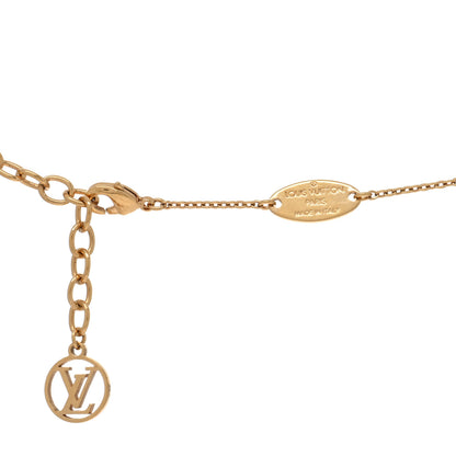 Louis Vuitton Crystal Precious Nanogram Name Tag Necklace Gold Silver 2 of 3