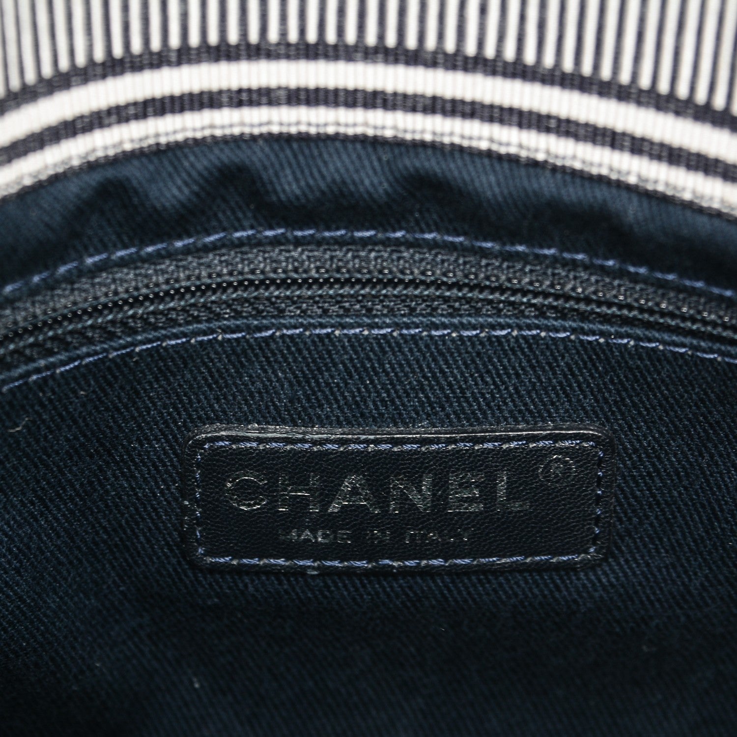 Chanel Denim Large Shopping Tote Black 6 of 7