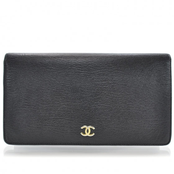 Leather Yen Wallet Black