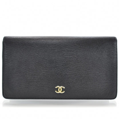 Chanel Leather Yen Wallet Black 1 of 8