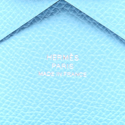 Hermes Epsom Calvi Duo Card Case Celeste 6 of 8