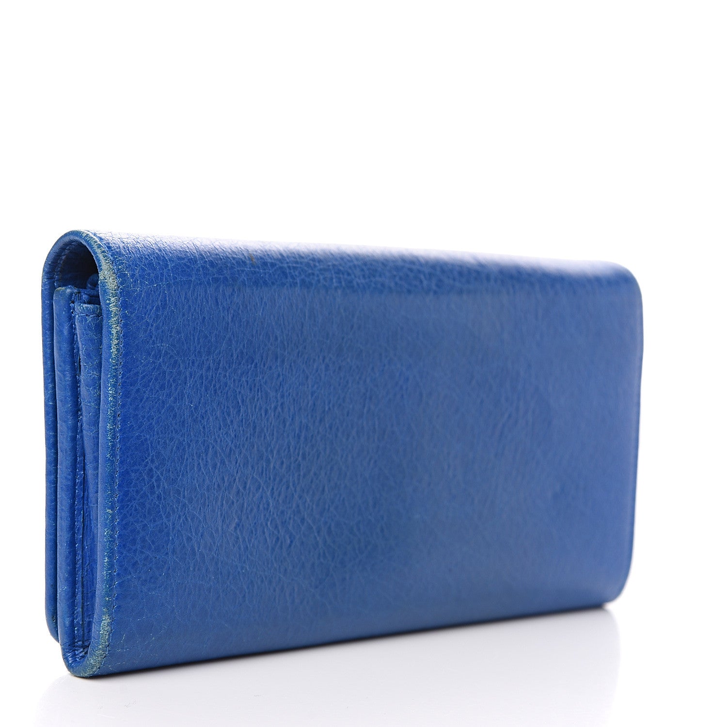 Balenciaga Agneau Giant 12 Gold Hardware Money Wallet Bleu Lazuli 2 of 10