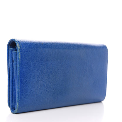 Balenciaga Agneau Giant 12 Gold Hardware Money Wallet Bleu Lazuli 2 of 10