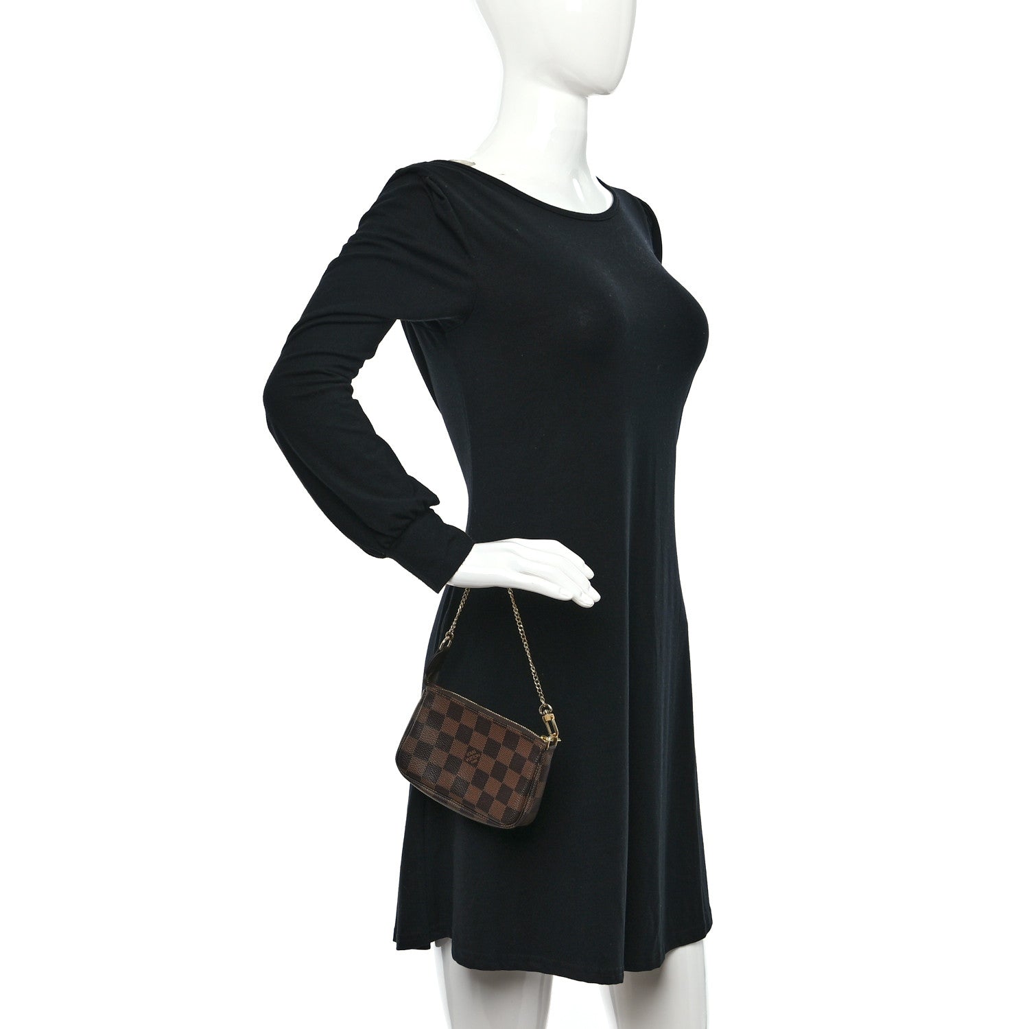 Louis Vuitton Damier Ebene Mini Pochette Accessories 2 of 9