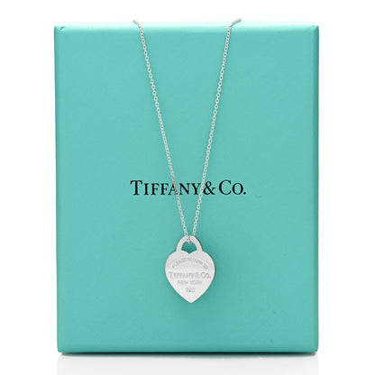 Tiffany Sterling Silver Small Return to Tiffany Heart Pendant Necklace 6 of 6