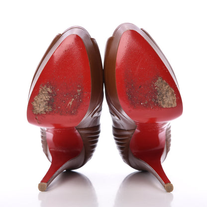 Christian Louboutin Nappa Futura 150 Booties 37.5 Tabacco 7 of 9