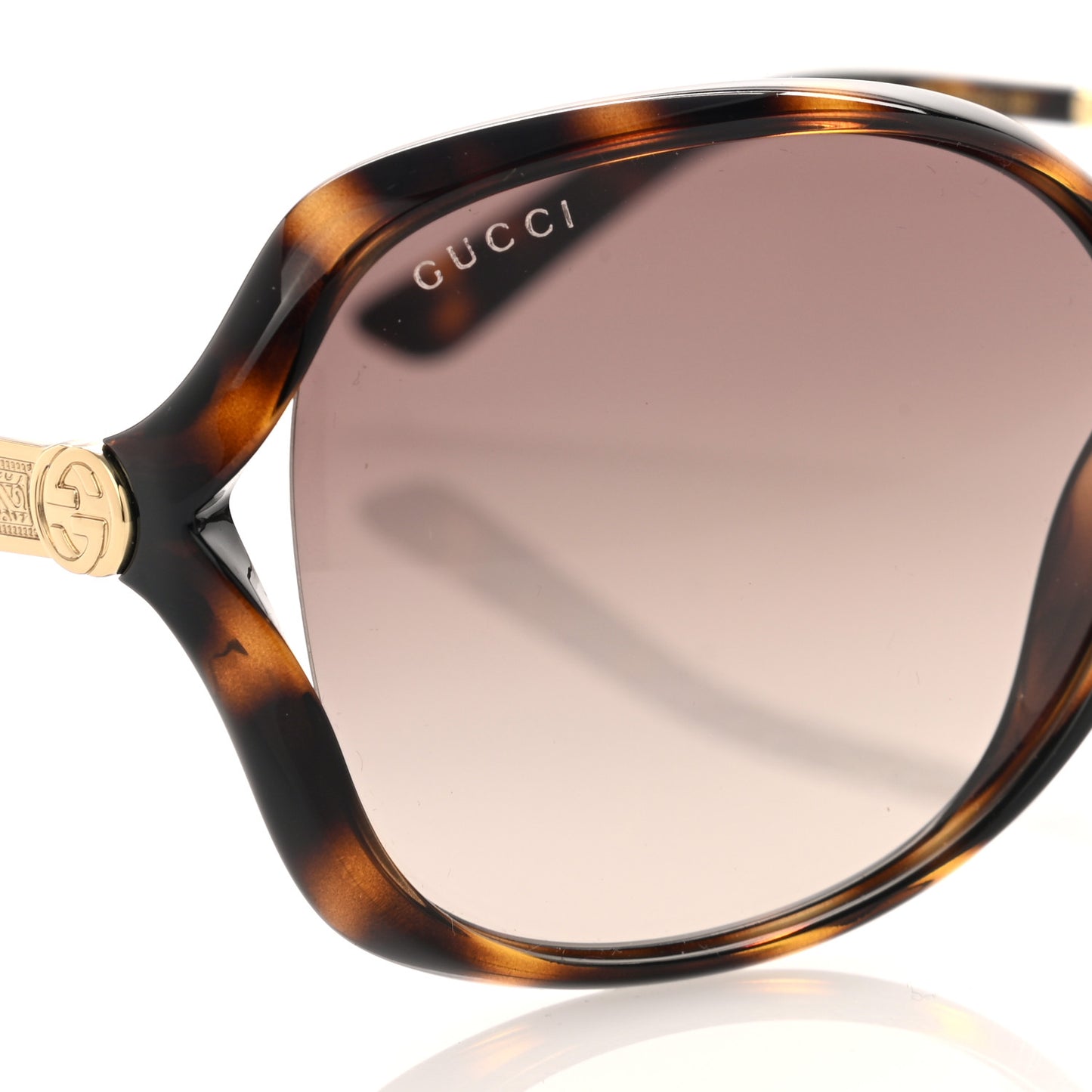 Acetate Oversized Butterfly Sunglasses GG 0076S Havana