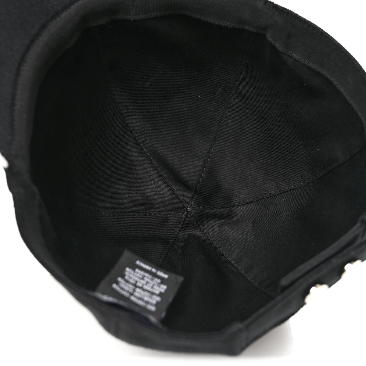 Cotton CC Cap Hat Black White