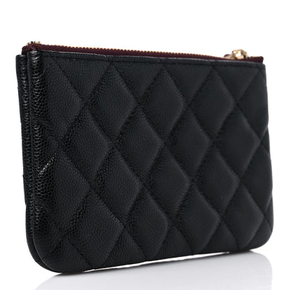 Chanel Caviar Quilted Small Cosmetic Case Black 3 of 9
