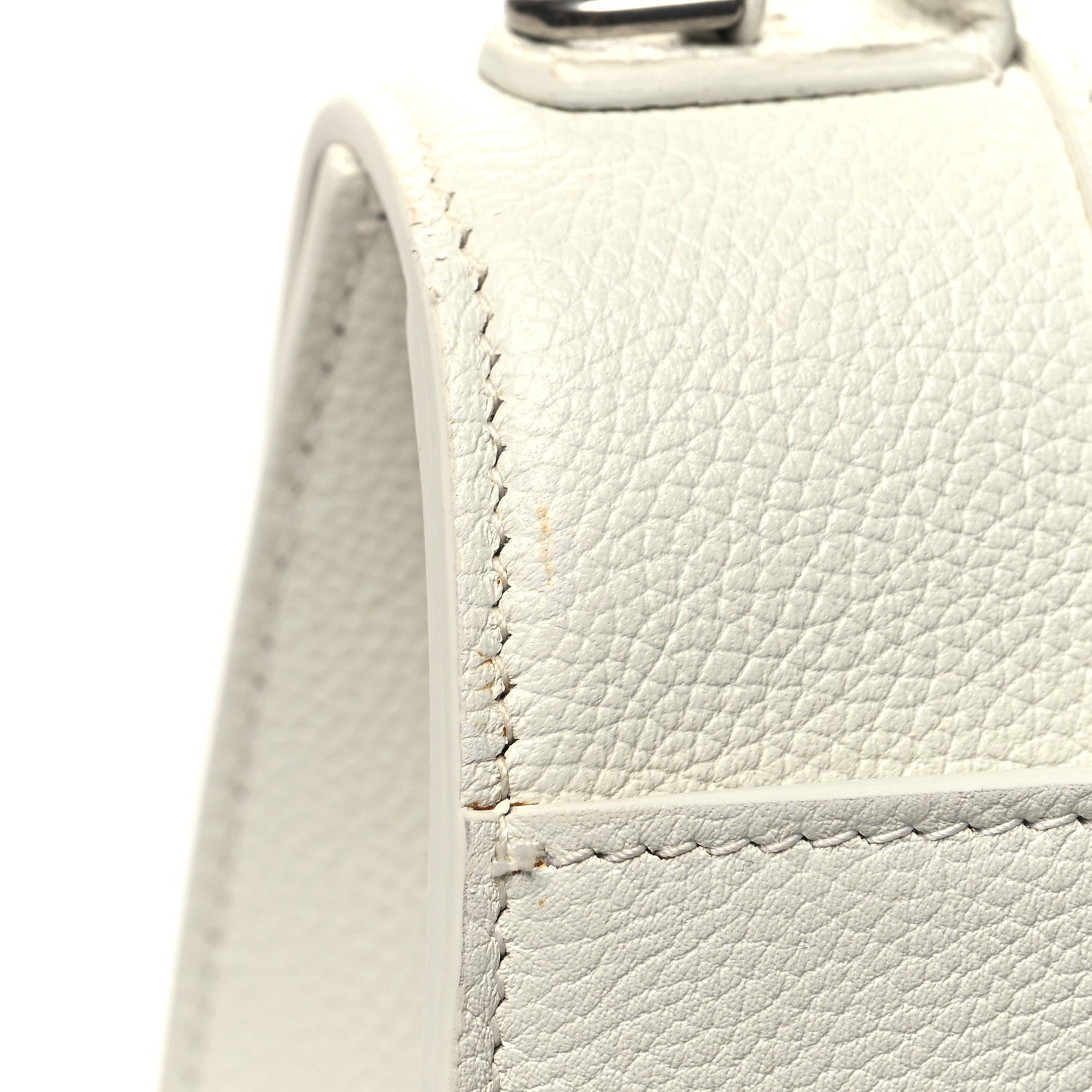 Balenciaga Grained Calfskin Small Hourglass Top Handle Bag White 13 of 14
