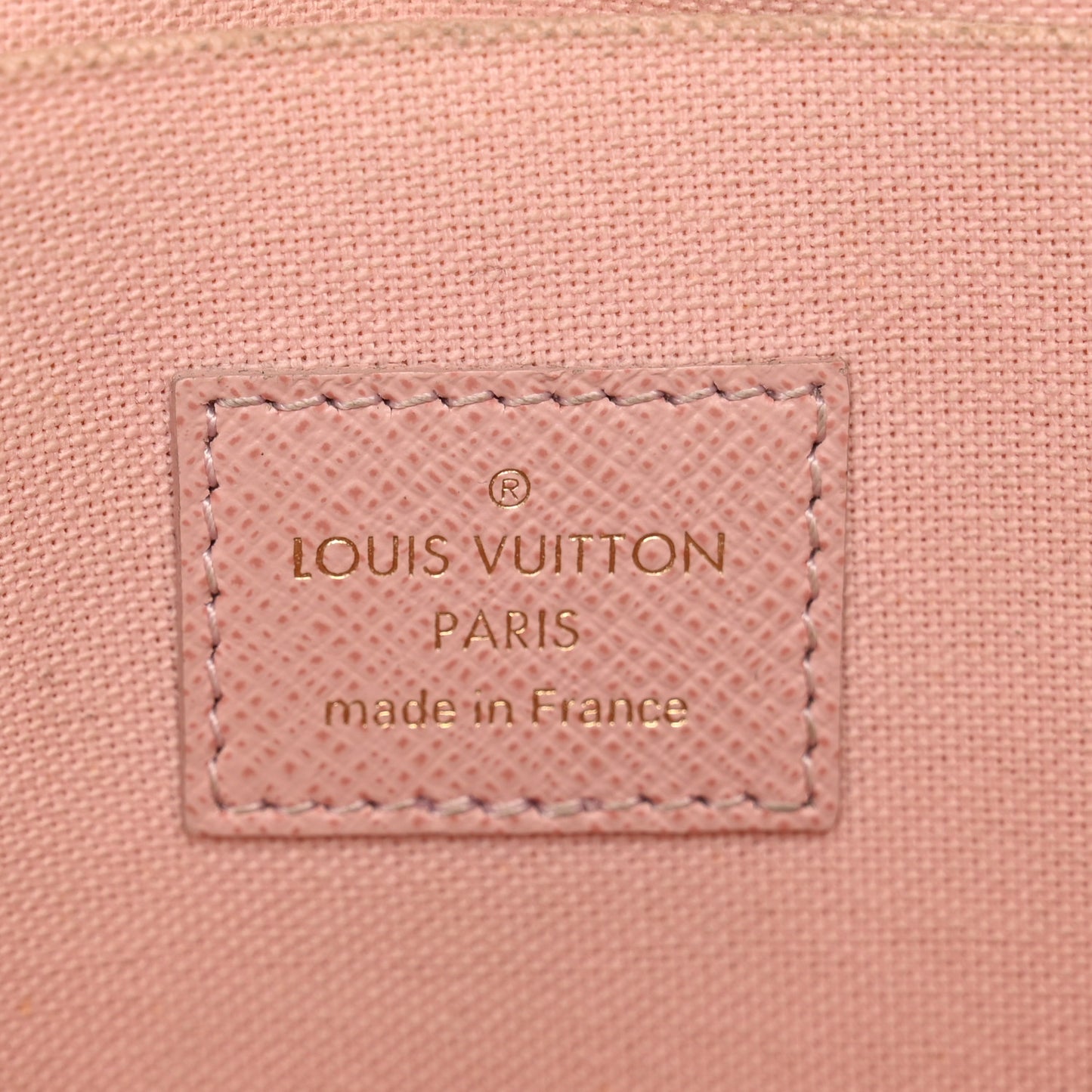 Damier Azur Pochette Felicie Chain Wallet Rose Ballerine