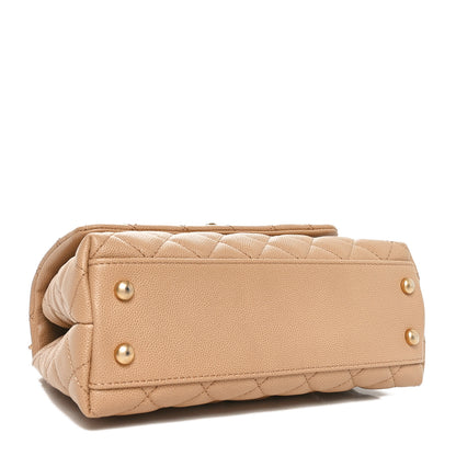 Chanel Caviar Quilted Mini Coco Handle Flap Beige 4 of 11