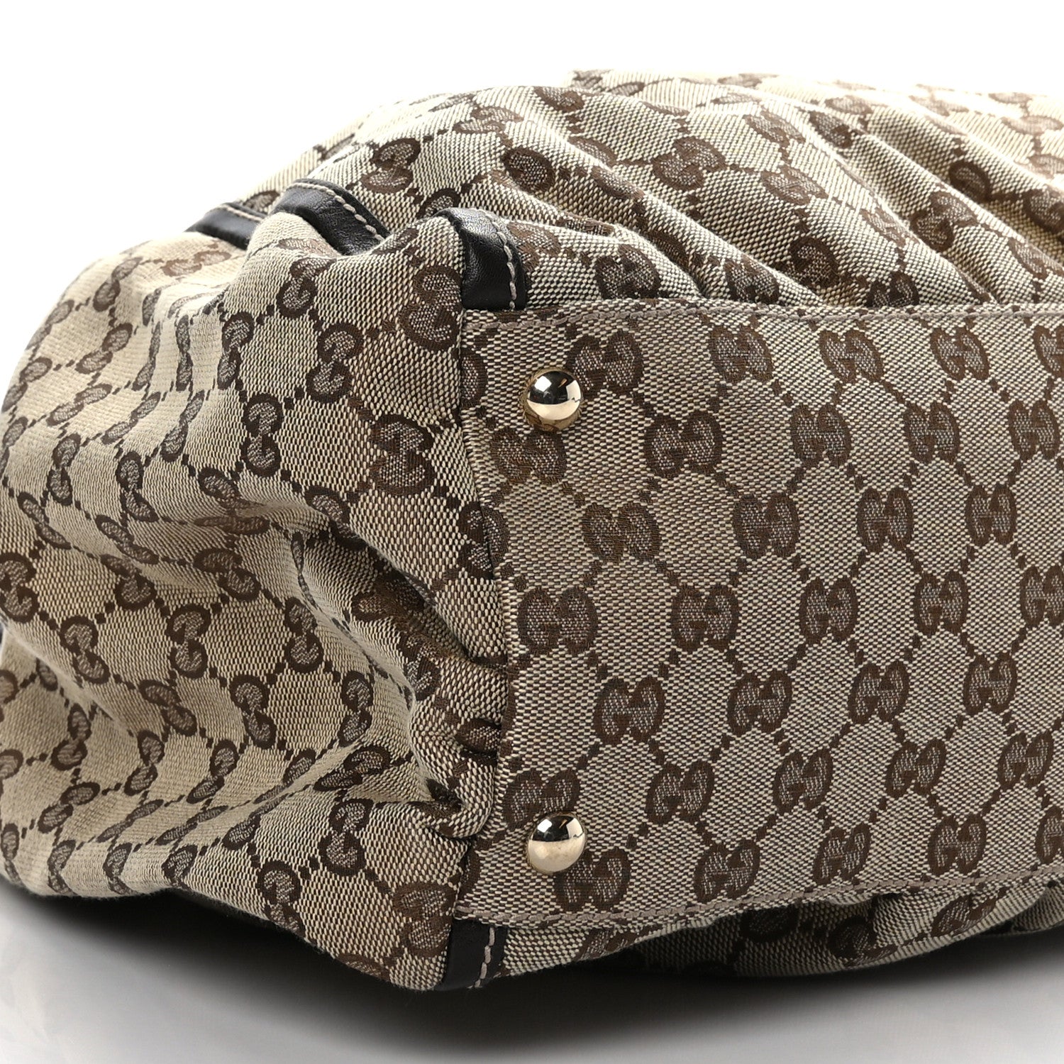 Gucci Monogram Large D Gold Hobo Dark Brown 8 of 9