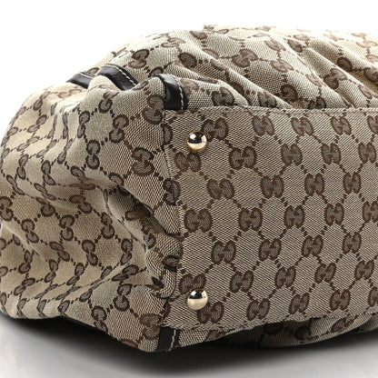 Gucci Monogram Large D Gold Hobo Dark Brown 8 of 9