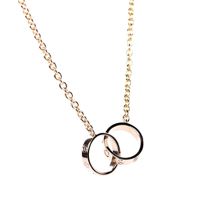 Cartier 18K Pink Gold Interlocking LOVE Necklace 4 of 6
