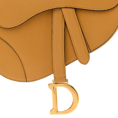 Christian Dior Grained Calfskin Mini Saddle Bag Dark Yellow 8 of 10