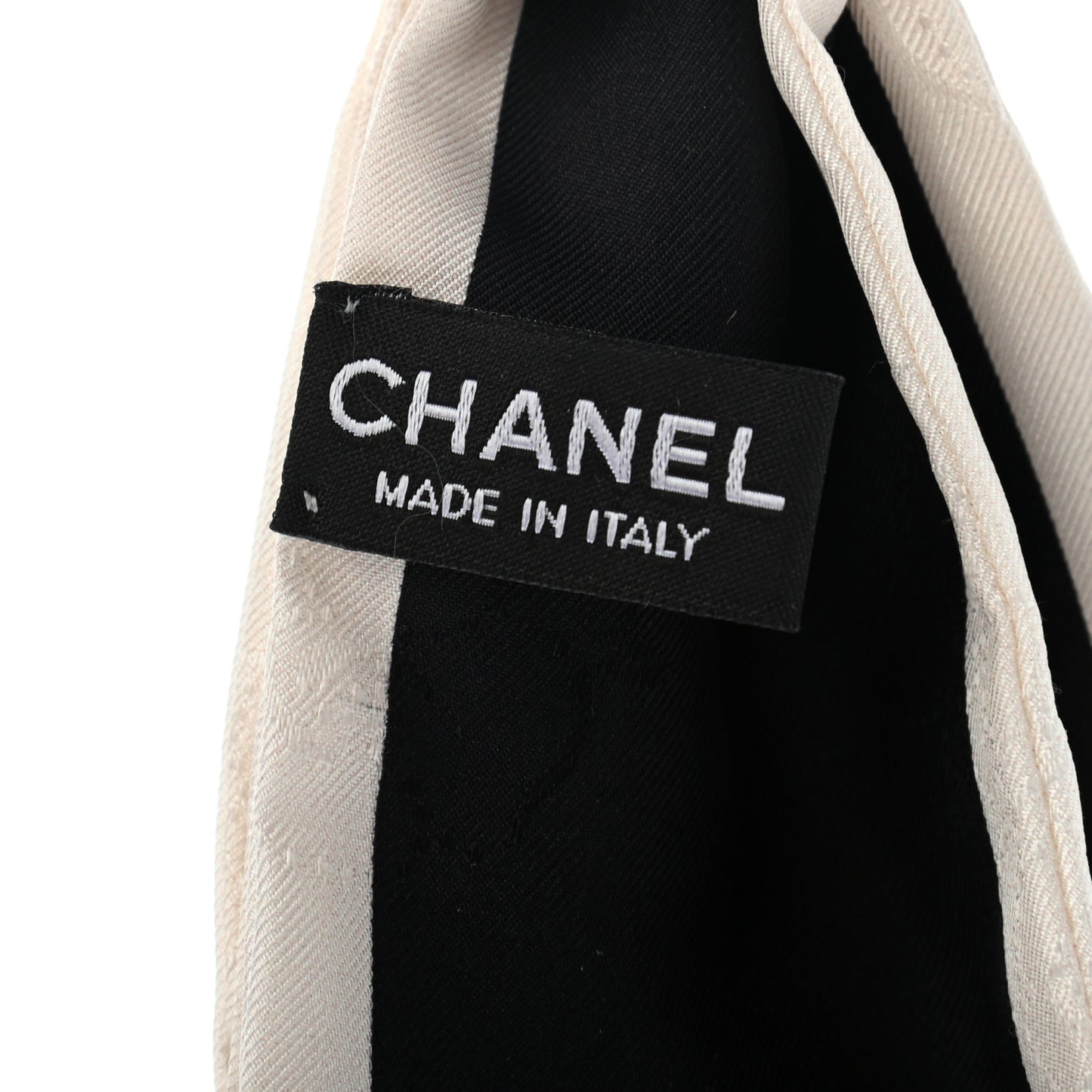 Silk Hair Tie Black Ivory