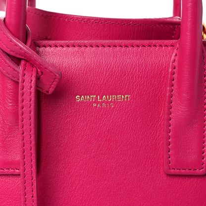 Saint Laurent Calfskin Nano Sac De Jour Lipstick Fuchsia 23 of 23