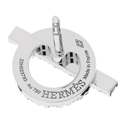 Hermes 18K White Gold Diamond Finesse Earrings 4 of 5