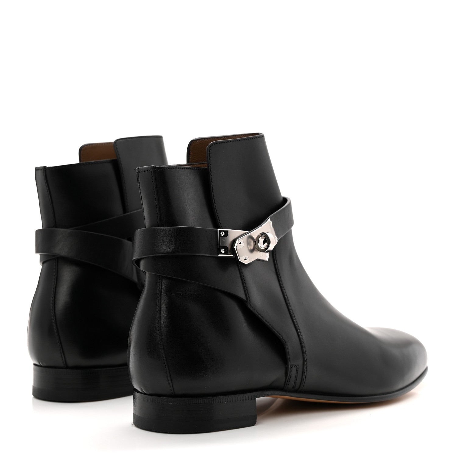 Hermes Calfskin Neo Low Boots 38.5 Black 5 of 10