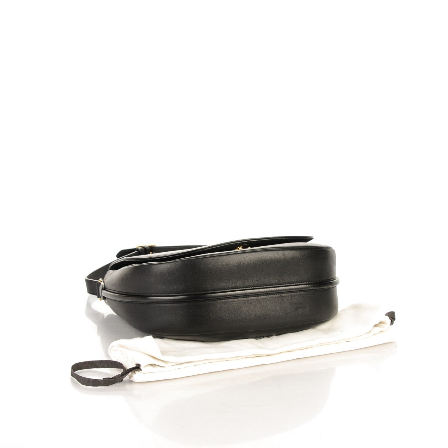 Natural Calfskin Trotteur Messenger Black
