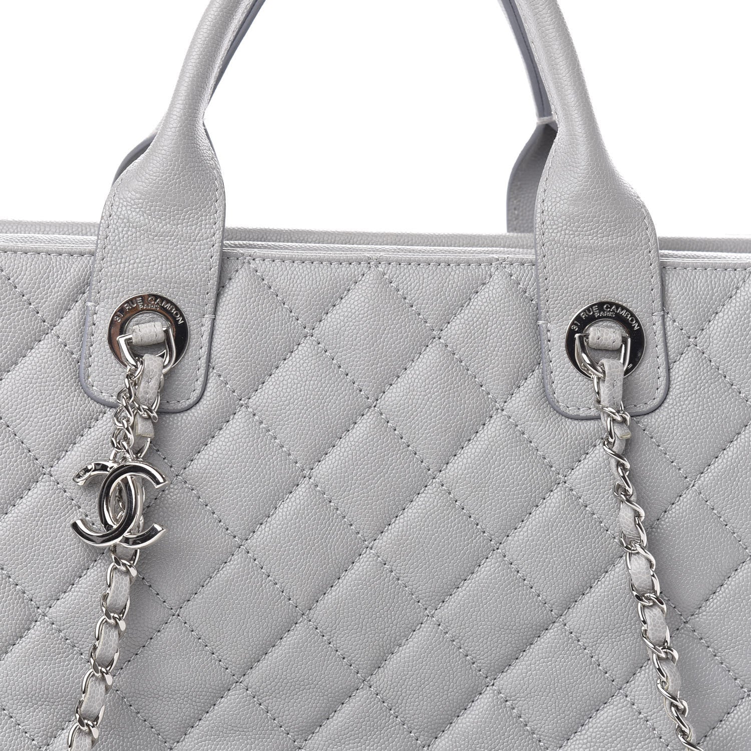 Chanel Caviar Quilted Large Urban Companion Top Handle Shopping Tote Grey 12 of 12