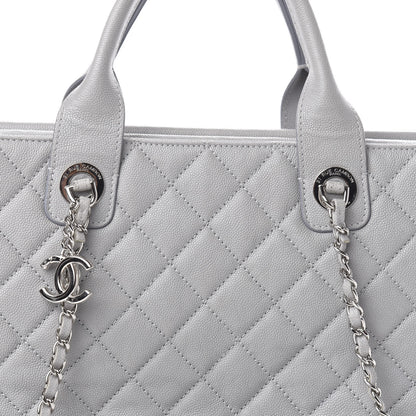 Chanel Caviar Quilted Large Urban Companion Top Handle Shopping Tote Grey 12 of 12