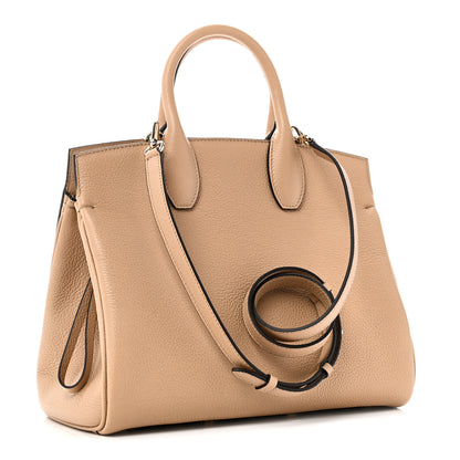 Salvatore Ferragamo Calfskin Medium Studio Bag Cashew 3 of 9