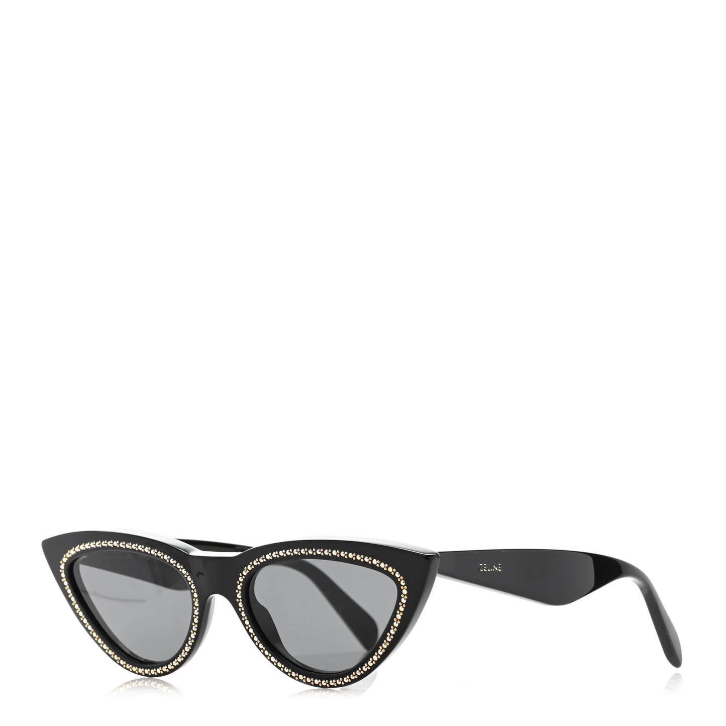Acetate Crystal Cat Eye Sunglasses CL4019IS Black