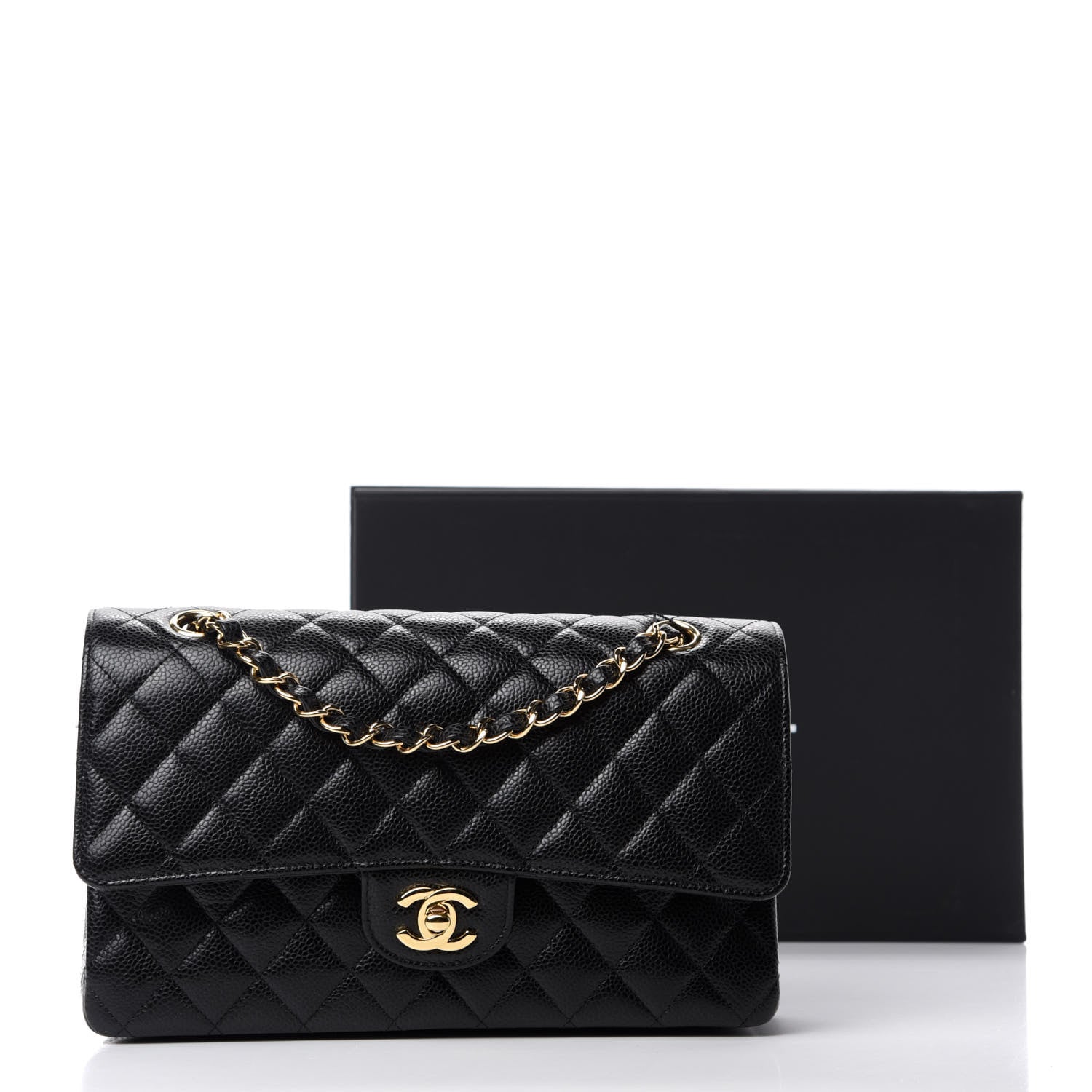 Chanel Caviar Quilted Medium Double Flap Black 11 of 11