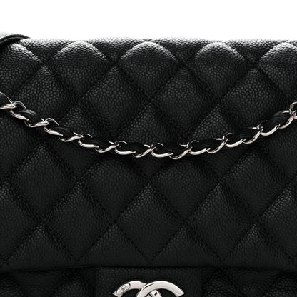 Chanel Caviar Quilted Jumbo Easy Flap Black 8 of 12