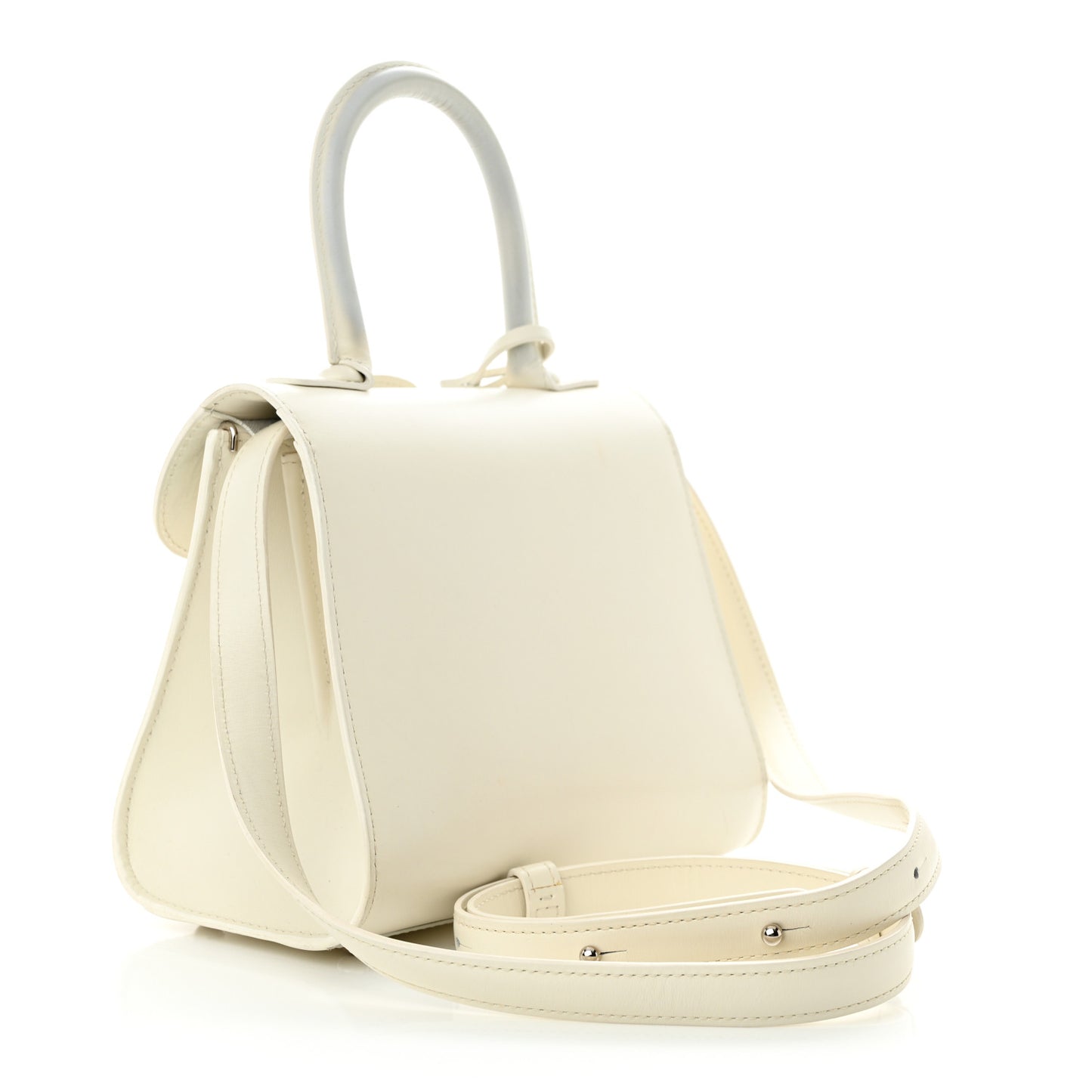 Box Calfskin Mini Brillant Satchel Ivory