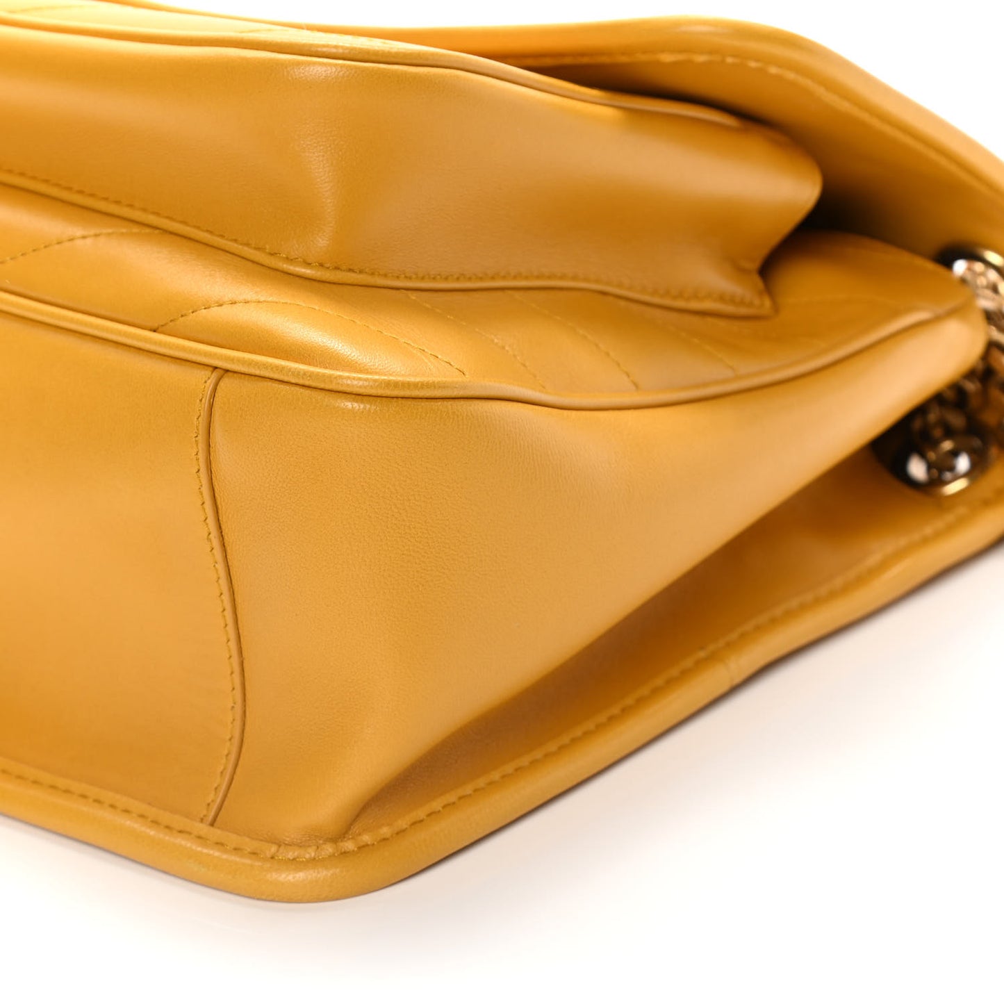 Lambskin Matelasse Monogram Medium Niki Chain Satchel Yellow