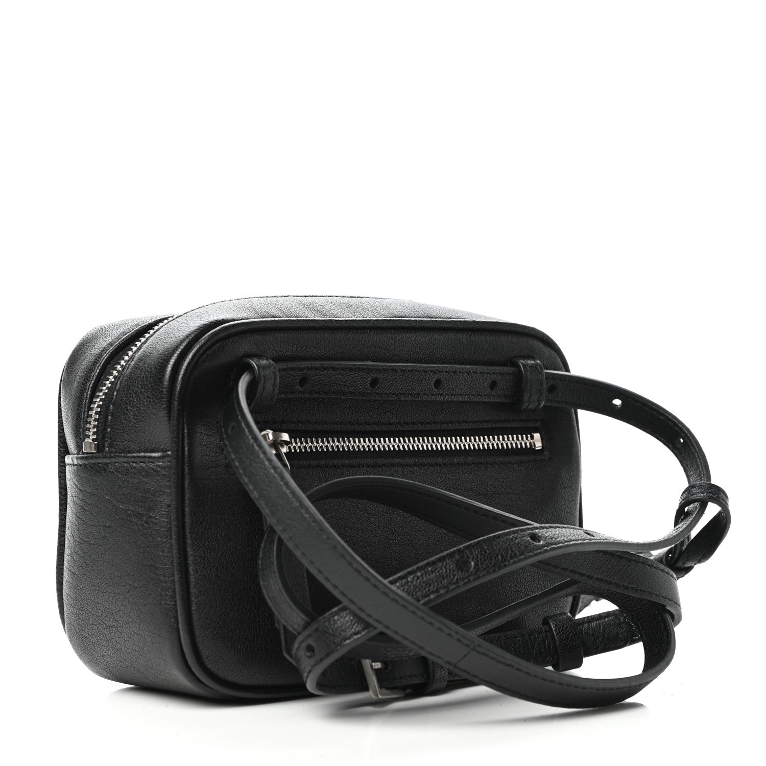 Saint Laurent Lambskin Monogram Lou Belt Bag Black 3 of 10