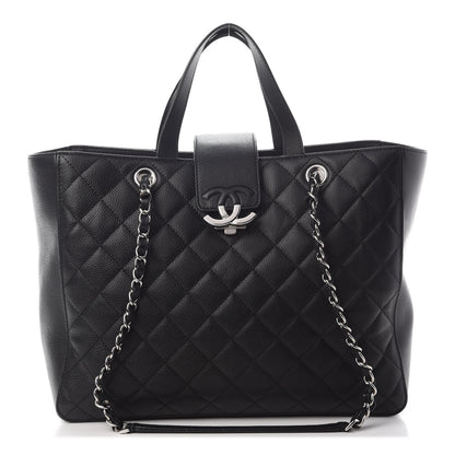 Chanel Caviar Quilted Large CC Box Shopping Tote Black 1 of 17